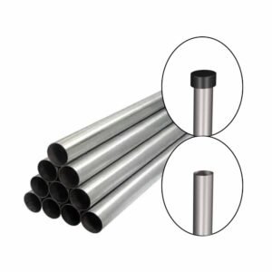Apvalus tvoros stulpas - D38,3 x 1,25 x 1500mm, cinkuotas, su PE dangteliu